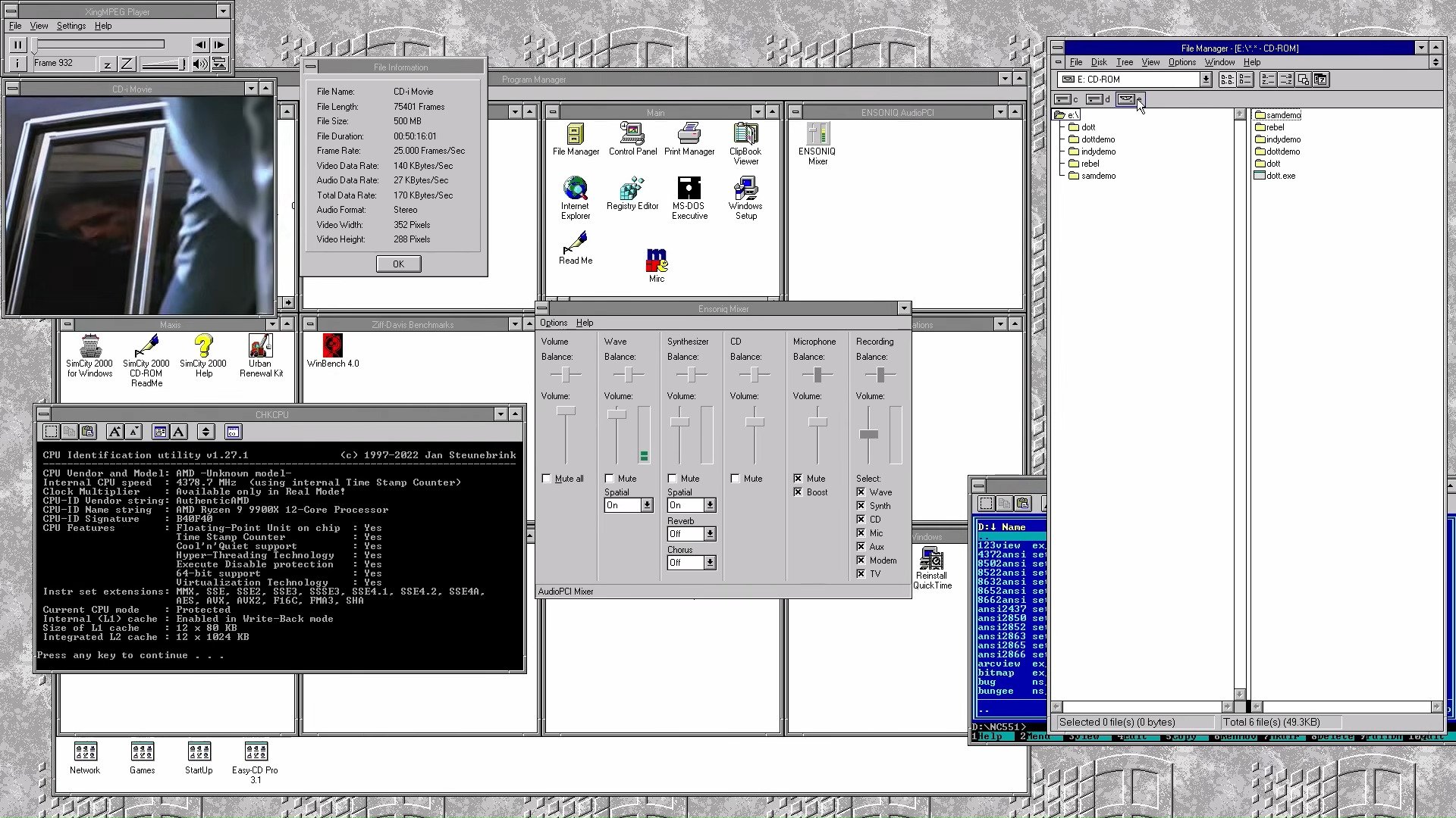 Windows 3.1X runs bare metal on modern hardware