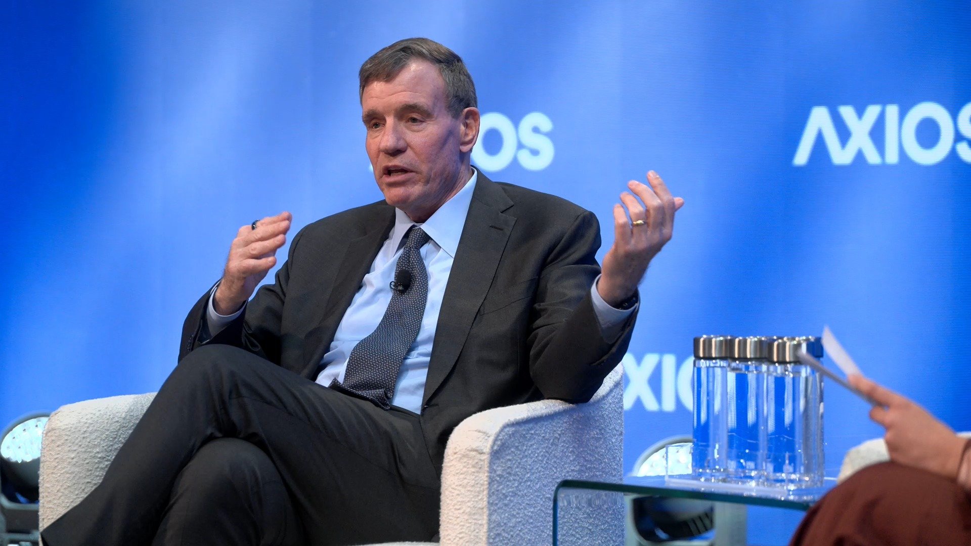 Sen. Mark Warner at Axios' AI+DC Summit.
