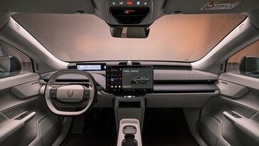 The digital center of the Volvo EX60: A large touchscreen and strict minimalism characterize the cockpit, entirely in the style of Apple's aesthetics. (Image source: Volvo)