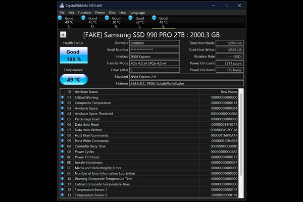 CrystalDiskInfo 9.9.0 adds AI‑driven counterfeit Samsung SSD detection