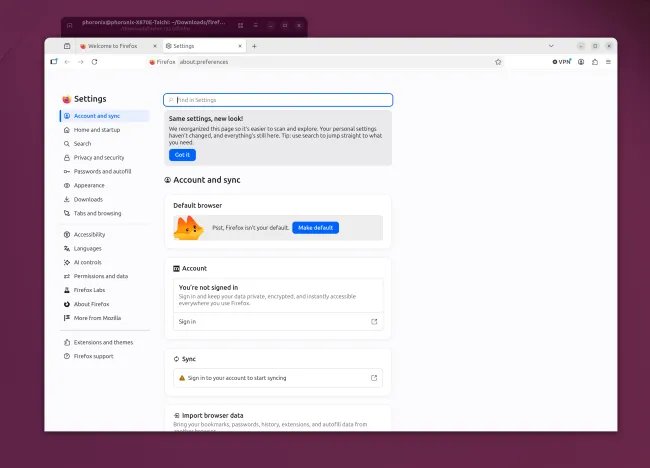 Firefox 152 with JPEG-XL option