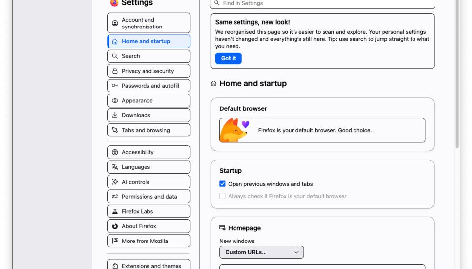 Firefox 152 understands “Sssh!”