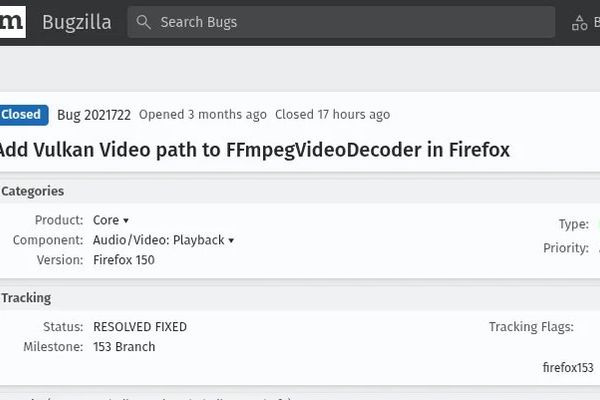 Firefox Adds Vulkan Video Decoding Ahead of Firefox 153 Release