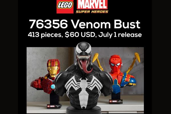 First movie‑accurate LEGO Venom bust leaks with Tom Hardy minifigure amid mixed feedback