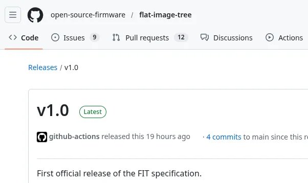 Flat Image Tree specification 1.0 released
