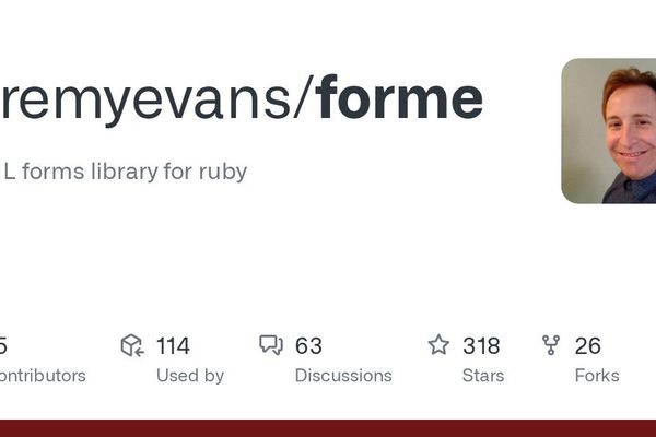 Forme: The Flexible, Dependency-Free HTML Form Library for Ruby