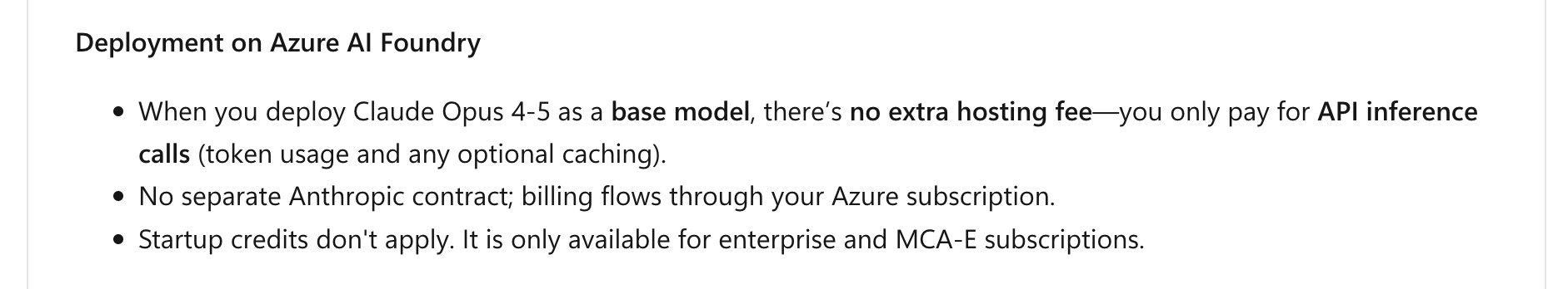 Moderator on Microsoft forums writes about the deployment of Claude Opus 4.5 on Azure AI Foundry 