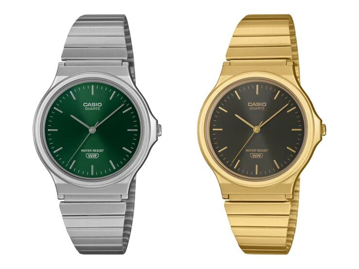 The Casio MQ-24DA-3A (left) and MQ-24GA-1A (right) watches