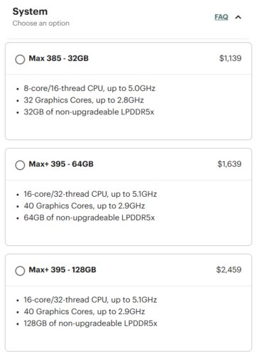 Framework Desktop's new pricing