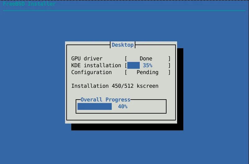 KDE desktop install with FreeBSD