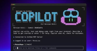 A stylized image of GitHub Copilot in your CLI.