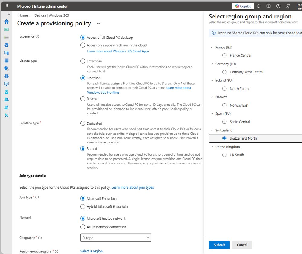 Frontline shared mode expands to Germany West Central & Switzerland North