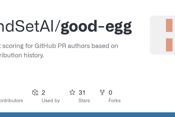 Good Egg: Trust Scoring for GitHub PR Authors in the Age of AI-Generated Contributions