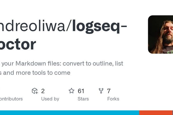 Logseq Doctor: A CLI Tool for Organizing and Converting Markdown Files for Logseq