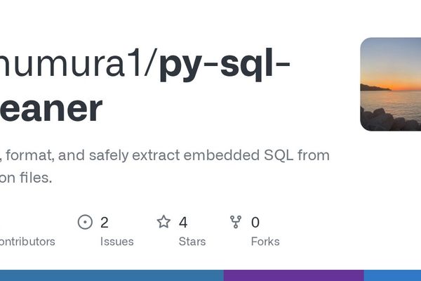 py-sql-cleaner: New Tool Extracts and Formats SQL Embedded in Python Code