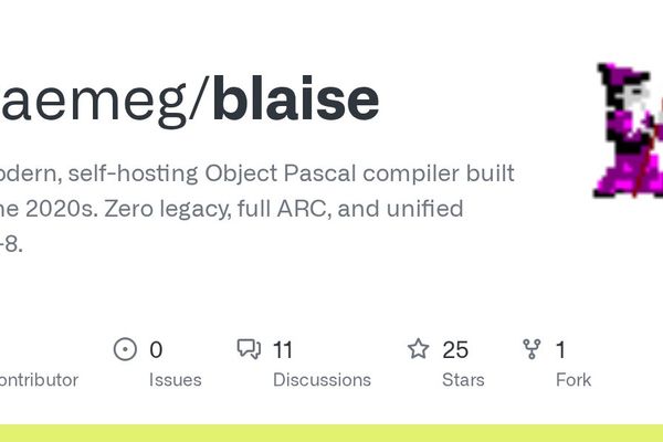 Blaise: A Self-Hosting, Modern Object Pascal Compiler Strips Legacy to Focus on Memory Safety and Developer Productivity