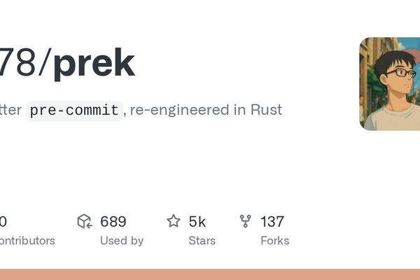 prek: A Rust-based Pre-commit Alternative Built for Speed and Simplicity