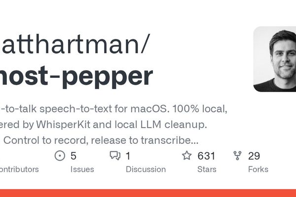 Ghost Pepper: 100% Local Hold-to-Talk Speech-to-Text for macOS