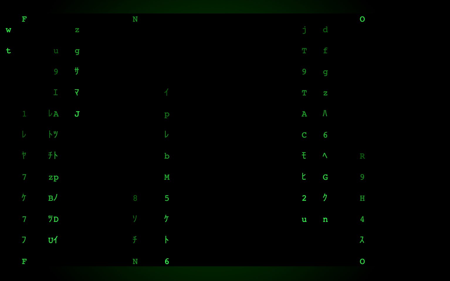Matrix - digital rain example