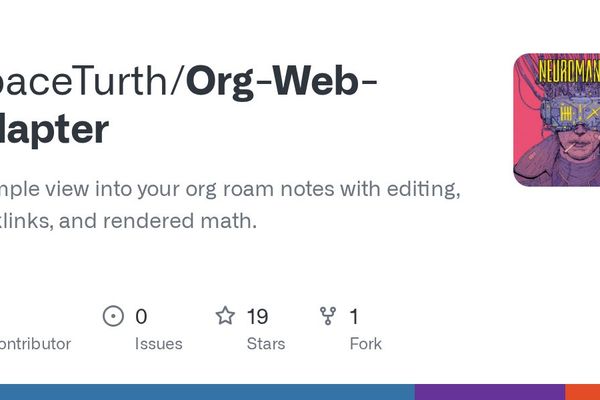 Org Web Adapter: A Lightweight Local Web App for Org Mode Notes