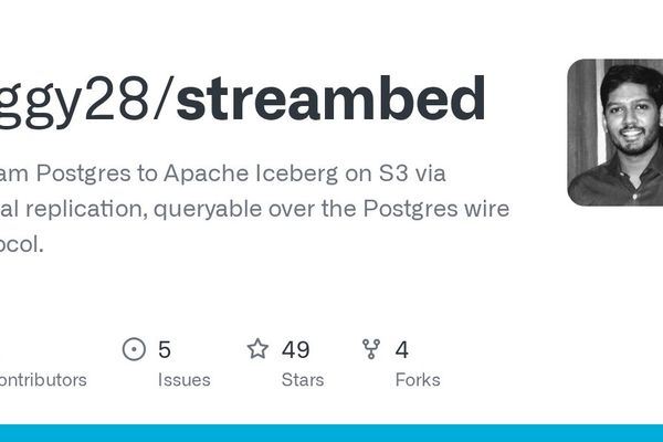 Streambed Brings Postgres CDC Directly to Iceberg on S3 – A Minimalist Path to Analytical Queries