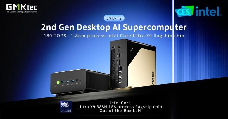 GMK EVO-T2 is a mini PC with Intel Core Ultra X9 388H and up to 128GB LPDDR5x memory - Liliputing