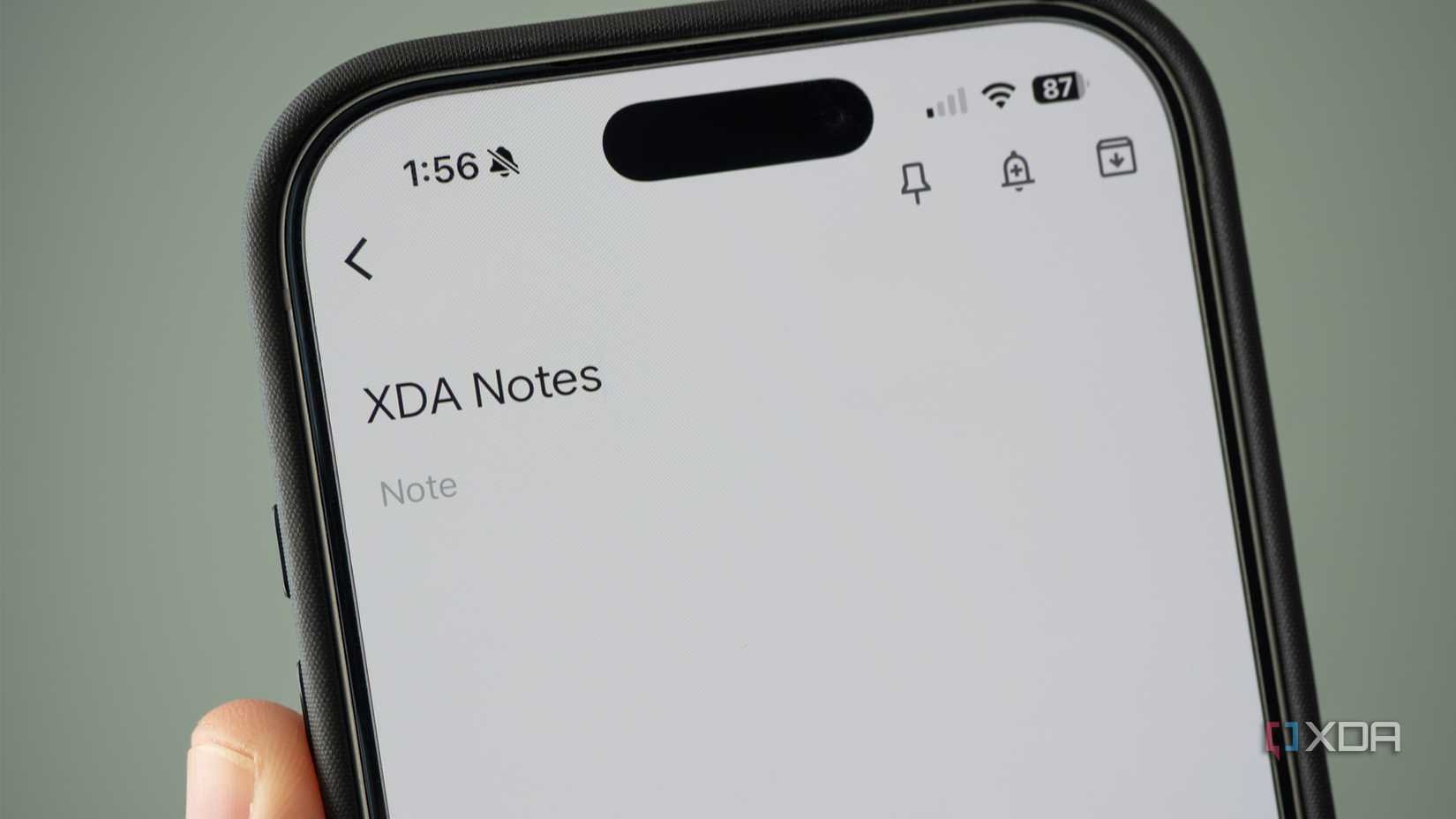 XDA notes in Google's Keep app