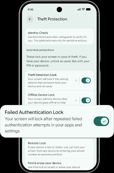 Failed Authentication Lock toggle