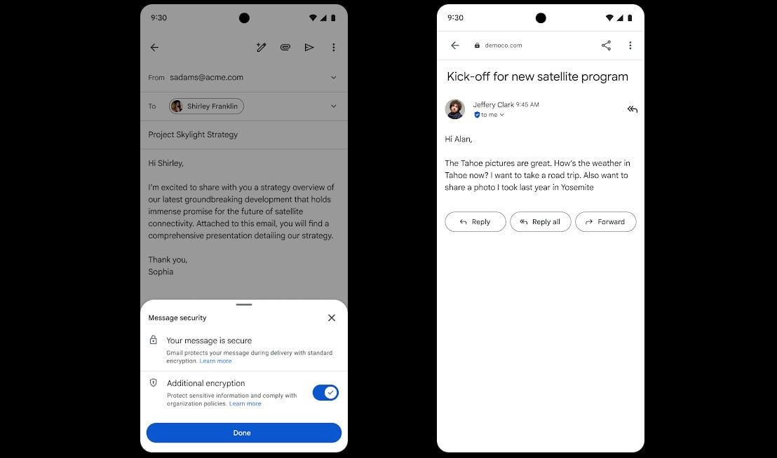 Gmail E2EE on mobile