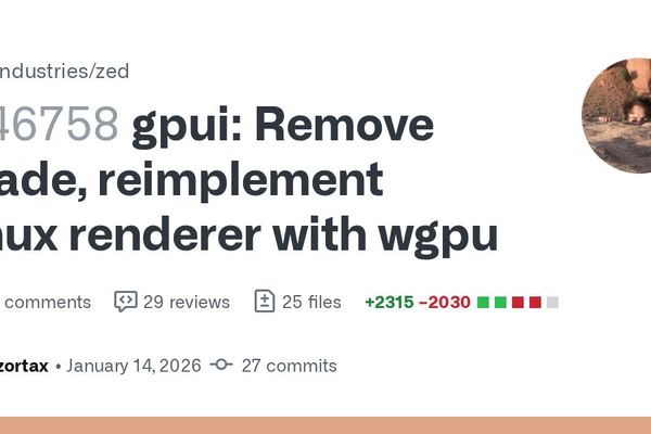 Zed Editor Replaces Blade with WGPU for Linux Rendering