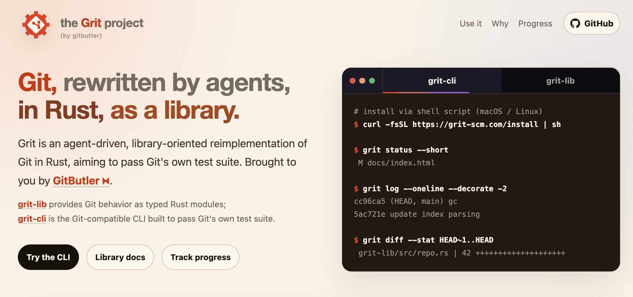 The new Grit project website