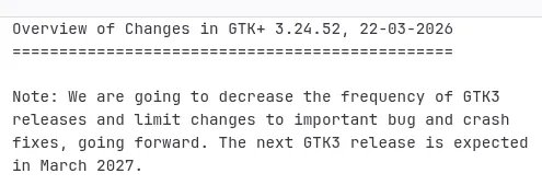 GTK3 Toolkit Transitioning to Annual Releases as Focus Shifts to GTK4