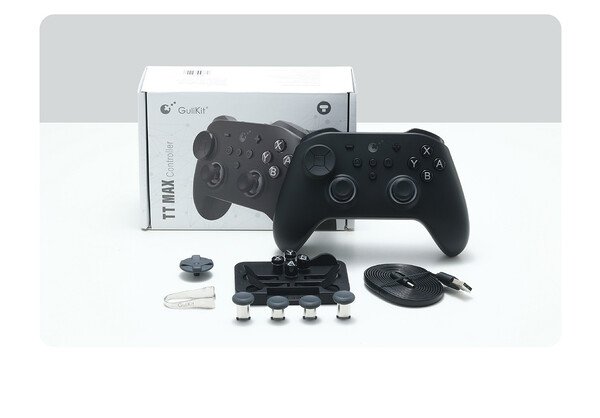 The GuliKit TT Max comes with extra thumbsticks. (Image source: GuliKit)