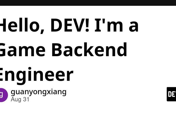 Game backend engineer joins DEV with a focus on concurrency and performance