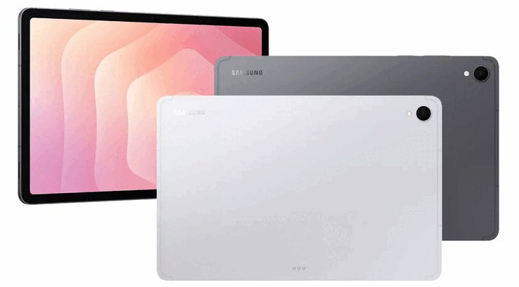 The Galaxy Tab S11 in gray and silver.