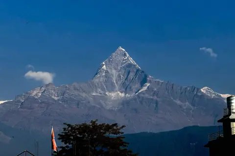 Yunish Gurung Mountain Machhapuchhre (Fishtail) in western Nepal that hosts central Himalayan ranges was seen bare and rocky last winter due to very less snowfall.