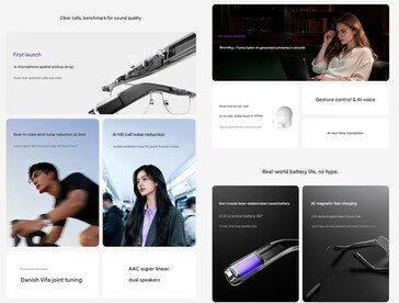 Main highlights of the smart glasses (machine translated)