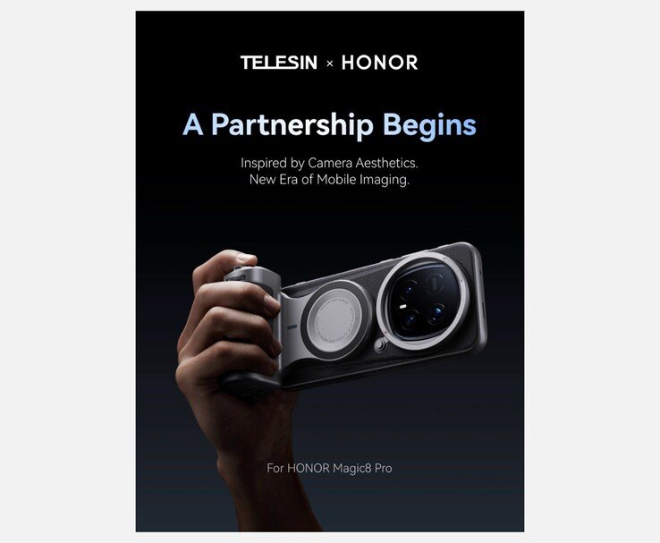 Honor Magic 8 Pro gets camera grip with zoom control and 200mm telephoto lens - NotebookCheck.net News