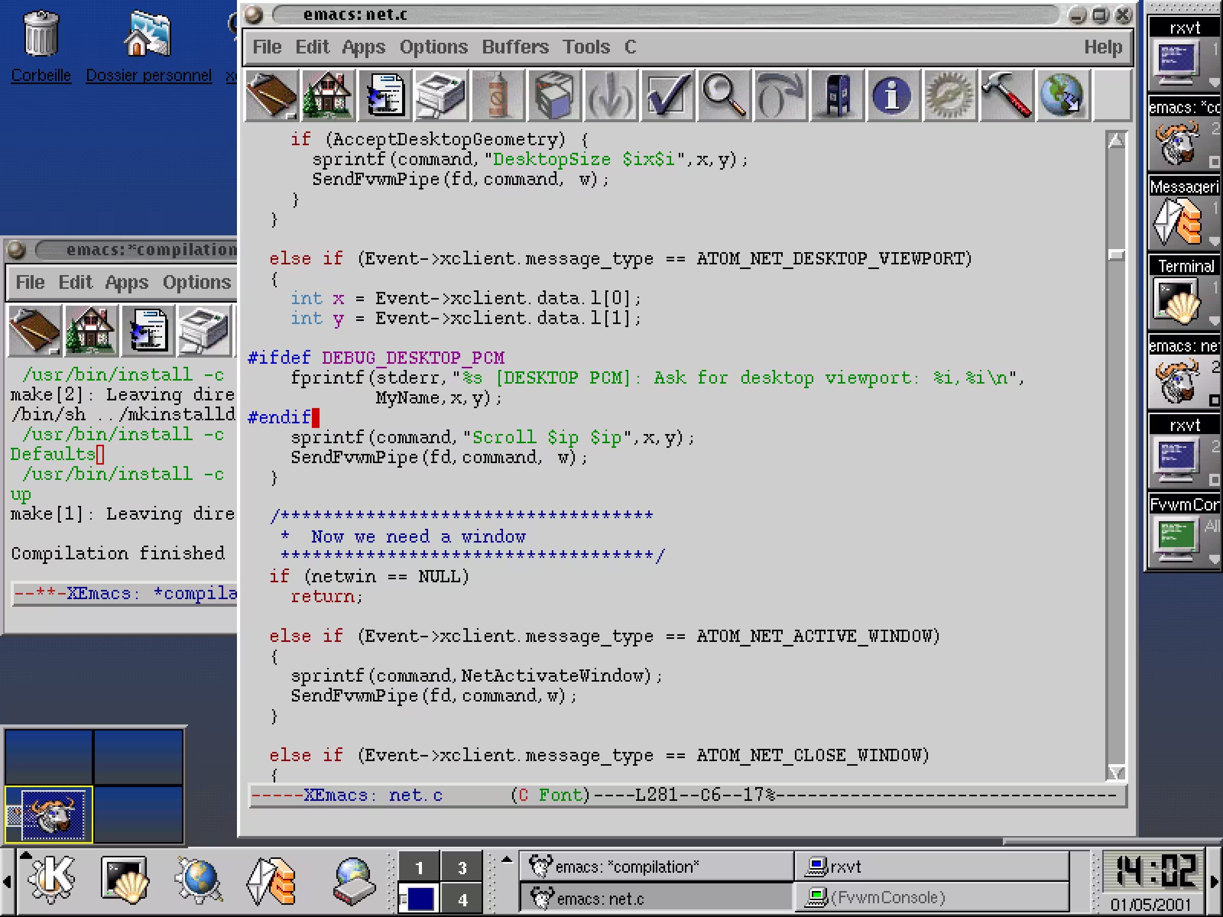 A screenshot of FVWM2 taken from the fvwm-ewmh sourceforge page (AVIF format)