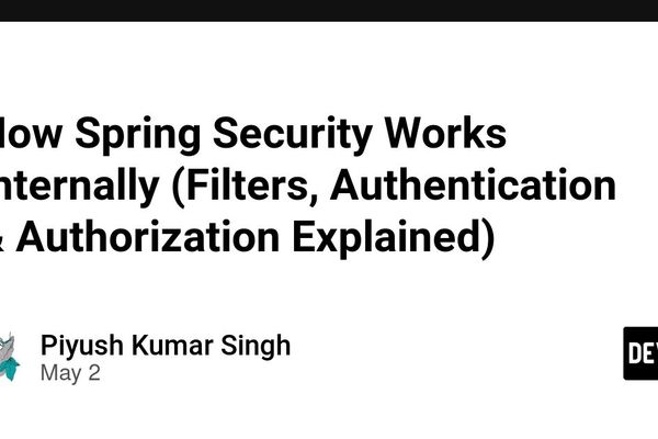 How Spring Security Works Internally (Filters, Authentication & Authorization Explained)