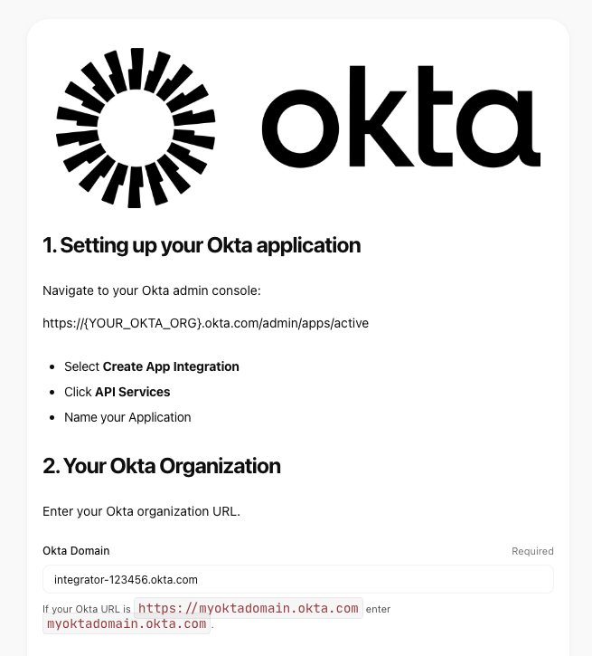 Connecting to Okta