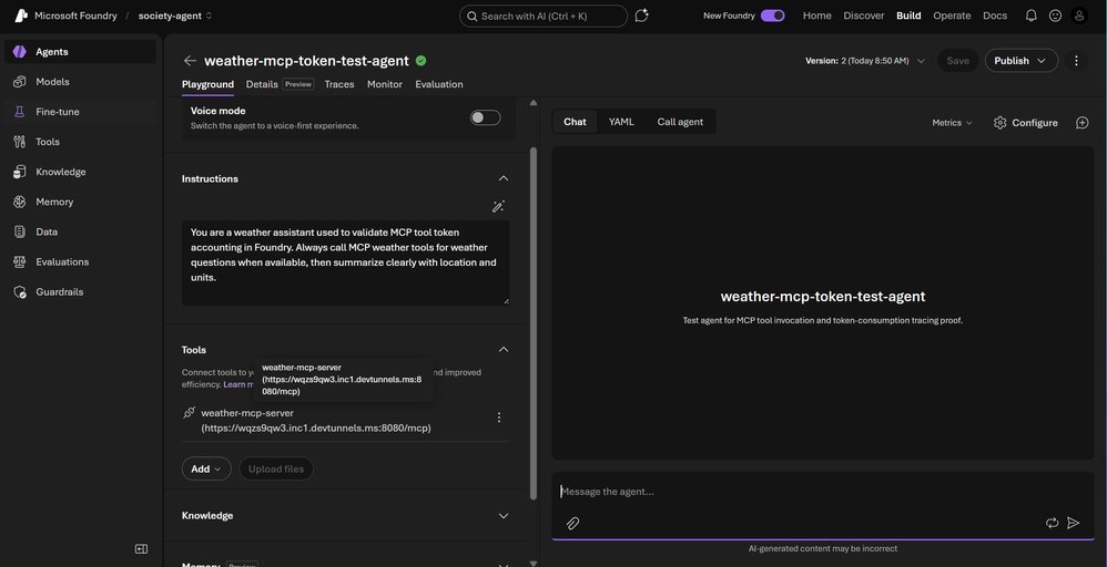 How to Measure Token Impact of MCP Tool Invocation in Microsoft Foundry | Microsoft Community Hub