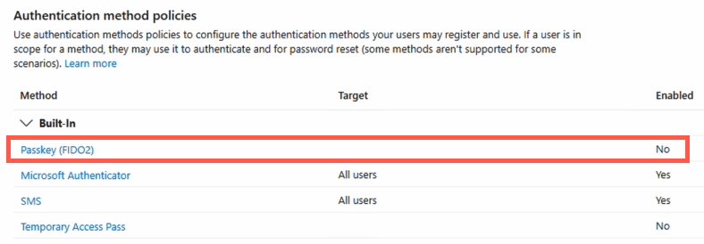 Entra ID Authentication Methods