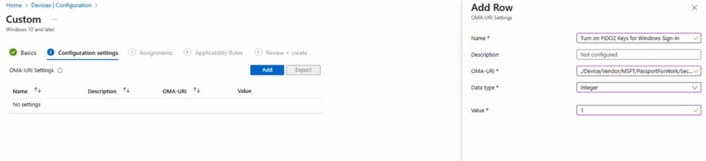Custom WIndows 10 and Later Policy