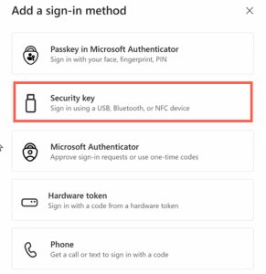 Register the Security Key