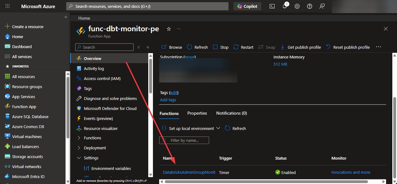 How to use Azure Functions with Python to enforce least privilege in Azure Databricks