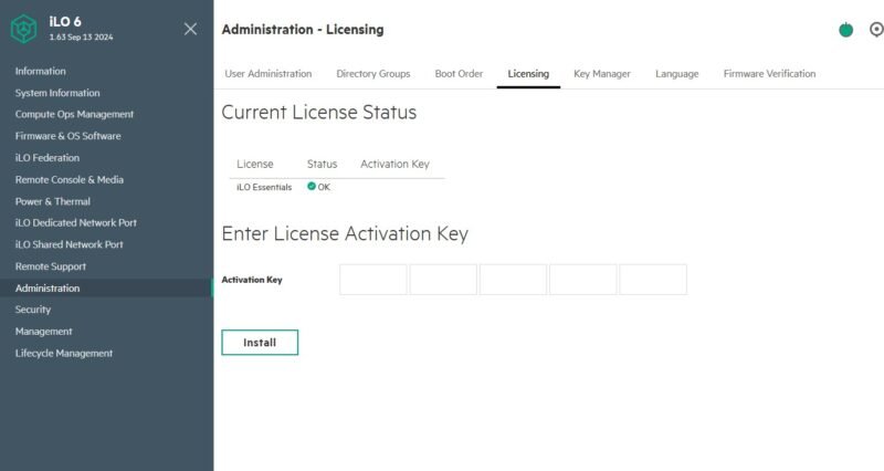 HPE ILO 6 Essentials License