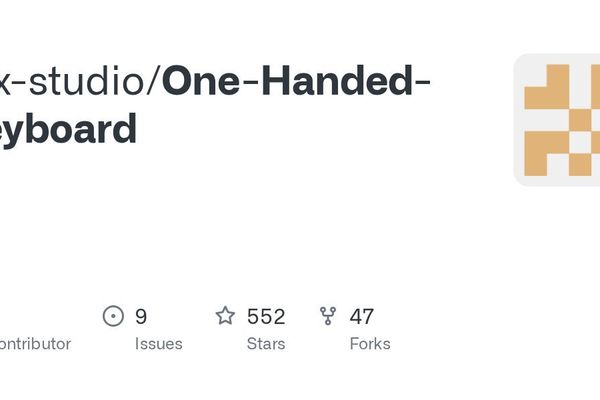 HTX Studio Open-Sources Custom One-Handed Keyboard with Integrated Trackball