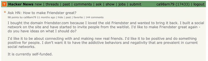 I Bought Friendster for $30k — Here’s What I’m Doing With It | by Mike Carson | Apr, 2026 | Medium